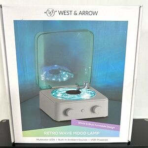 West & Arrow Retro Wave Mood Lamp, projector, sound machine. NEW!
